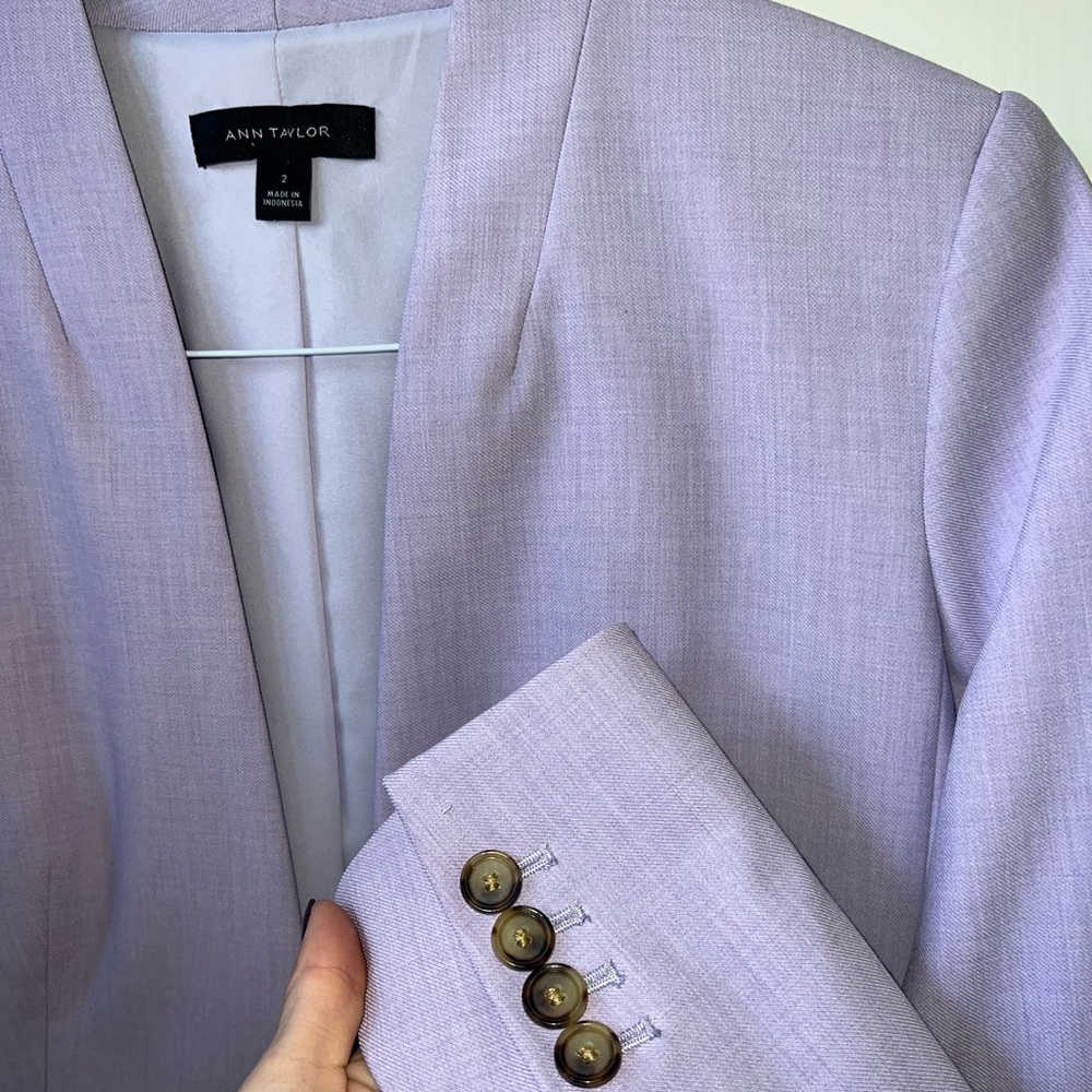 Ann Taylor Lavender Pant and Blazer Suit